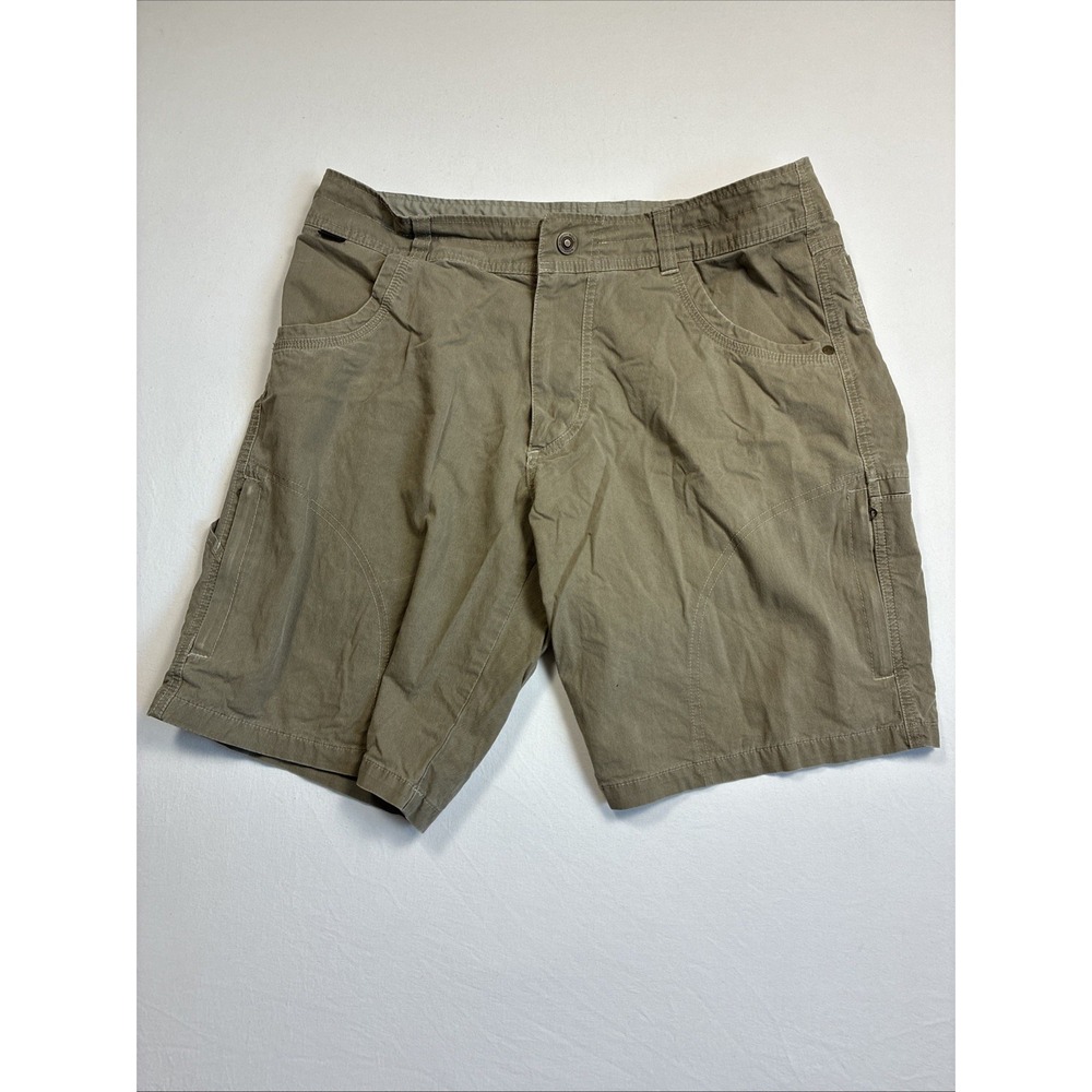 Kuhl Ambush Men's Cargo Shorts Brown, Size 34, Zip Pockets, Hiking